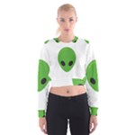 Emoji Aliens Cropped Sweatshirt