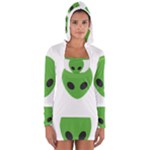 Emoji Aliens Women s Long Sleeve Hooded T-shirt