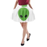 Emoji Aliens A-Line Pocket Skirt