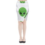 Emoji Aliens Midi Wrap Pencil Skirt