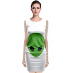 Emoji Aliens Sleeveless Velvet Midi Dress