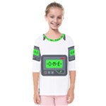 Emoji Pager Kids  Quarter Sleeve Raglan Tee