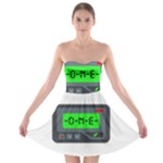 Emoji Pager Strapless Bra Top Dress