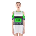 Emoji Pager Shoulder Cutout One Piece