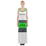 Emoji Pager Maxi Thigh Split Dress