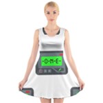 Emoji Pager V-Neck Sleeveless Dress