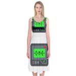 Emoji Pager Midi Sleeveless Dress