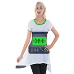 Emoji Pager Short Sleeve Side Drop Tunic