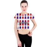 Lucha Libre Masks Crew Neck Crop Top