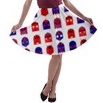 Lucha Libre Masks A-line Skater Skirt