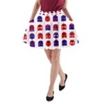 Lucha Libre Masks A-Line Pocket Skirt