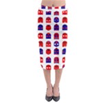 Lucha Libre Masks Midi Pencil Skirt