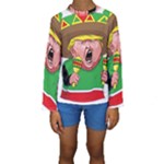 Cinco de Mayo trump Kids  Long Sleeve Swimwear