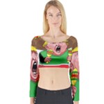 Cinco de Mayo trump Long Sleeve Crop Top (Tight Fit)