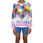 pink autism awareness Kids  Long Sleeve Swimwear