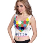 pink autism awareness Crop Top