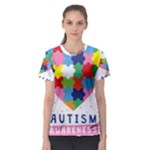 pink autism awareness Women s Sport Mesh Tee