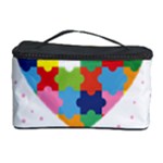 pink autism awareness Cosmetic Storage Case