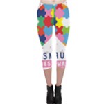 pink autism awareness Capri Leggings 