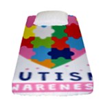 pink autism awareness Fitted Sheet (Single Size)