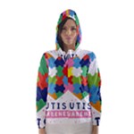 pink autism awareness Hooded Wind Breaker (Women)