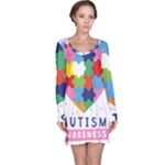 pink autism awareness Long Sleeve Nightdress