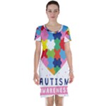 pink autism awareness Short Sleeve Nightdress