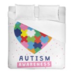 pink autism awareness Duvet Cover (Full/ Double Size)