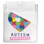 pink autism awareness Duvet Cover (Queen Size)