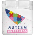 pink autism awareness Duvet Cover (King Size)