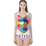 pink autism awareness One Piece Swimsuit