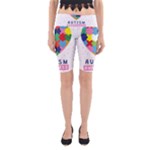 pink autism awareness Yoga Cropped Leggings