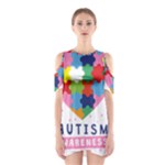 pink autism awareness Shoulder Cutout One Piece