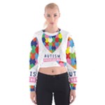 pink autism awareness Cropped Sweatshirt