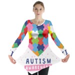 pink autism awareness Long Sleeve Tunic 