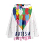 pink autism awareness High Waist Skirt