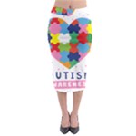 pink autism awareness Midi Pencil Skirt