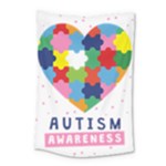 pink autism awareness Small Tapestry