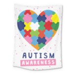 pink autism awareness Medium Tapestry