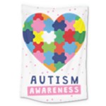 pink autism awareness Large Tapestry