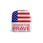 Memorial Day Grunge Drawstring Pouch (Medium)