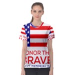 Memorial Day Grunge Women s Sport Mesh Tee