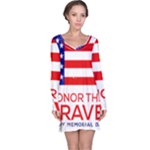 Memorial Day Grunge Long Sleeve Nightdress