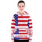 Memorial Day Grunge Women s Zipper Hoodie