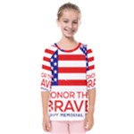 Memorial Day Grunge Kids  Quarter Sleeve Raglan Tee