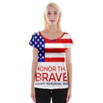 Memorial Day Grunge Women s Cap Sleeve Top