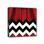 Black Lodge Chevron Mini Canvas 4  x 4  (Stretched)