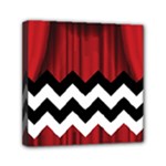 Black Lodge Chevron Mini Canvas 6  x 6  (Stretched)