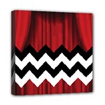 Black Lodge Chevron Mini Canvas 8  x 8  (Stretched)