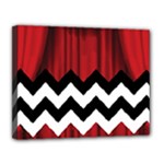 Black Lodge Chevron Canvas 14  x 11  (Stretched)